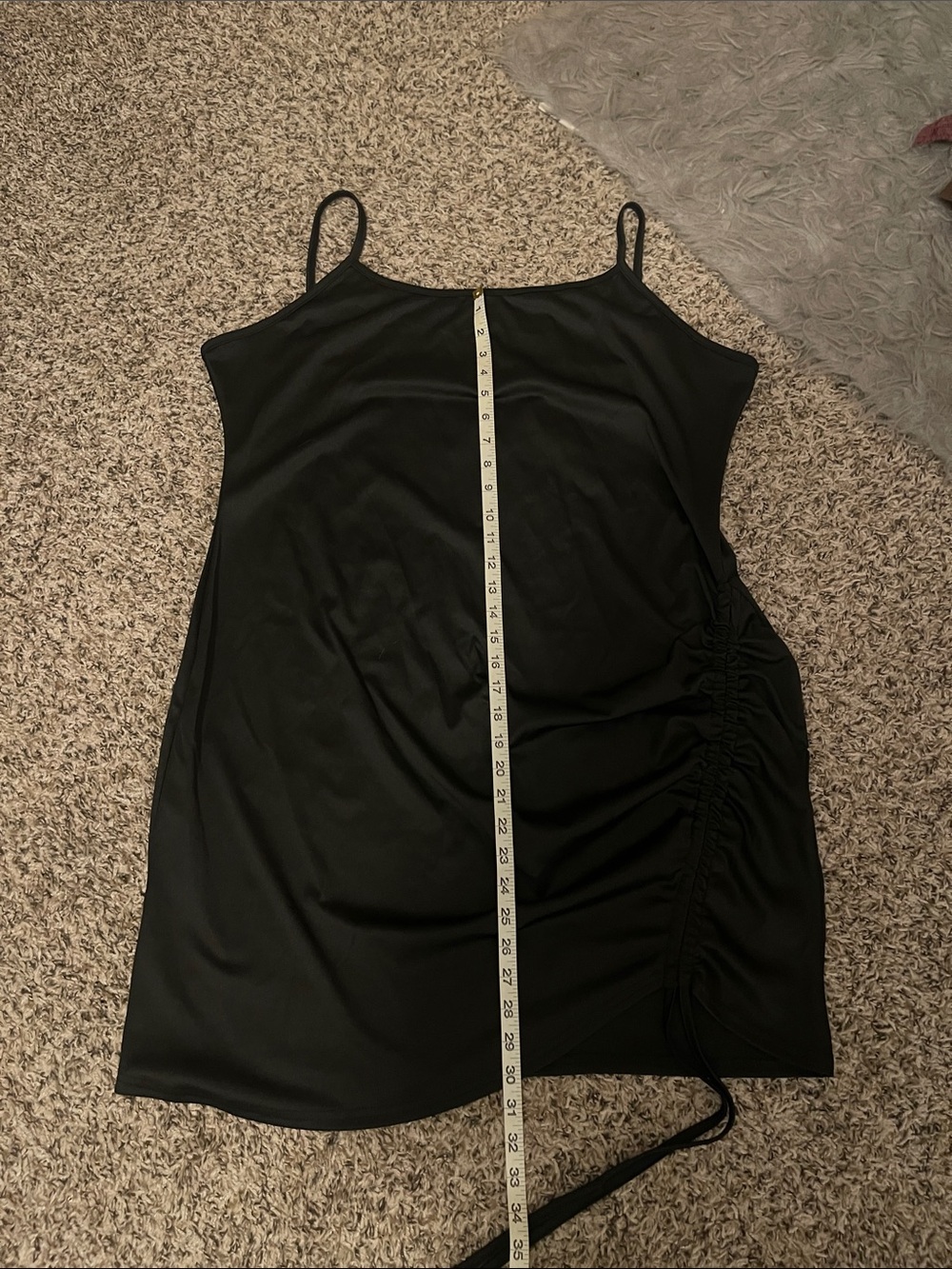 Plus/Curvy Black Cami Drawstring Dress - Size 4X - Picture 8 of 10